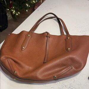 Annabel Ingall “Isabella” Brown Leather Tote Bag